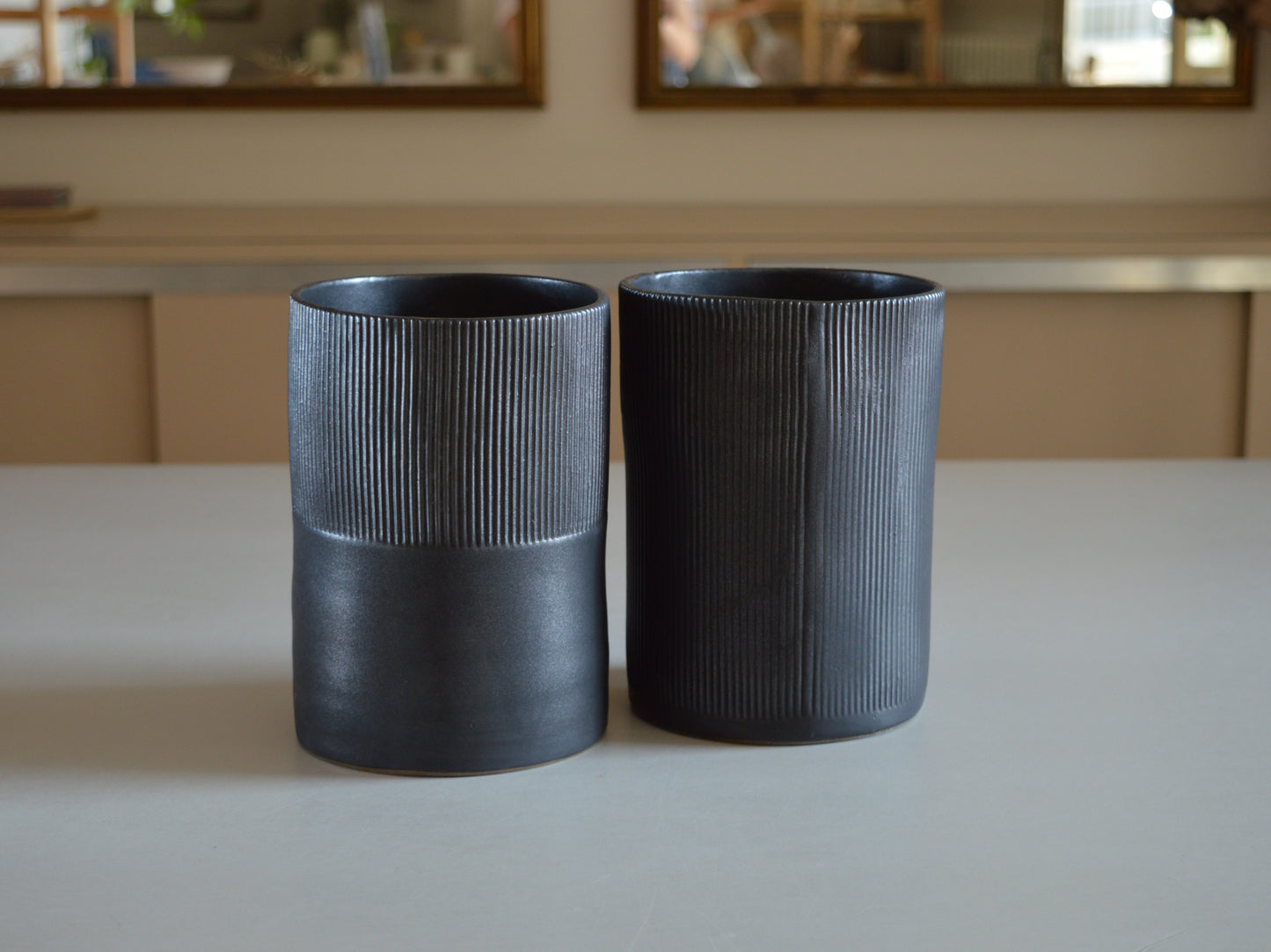 MILLERIGHE Stoneware Large BLACK Vase