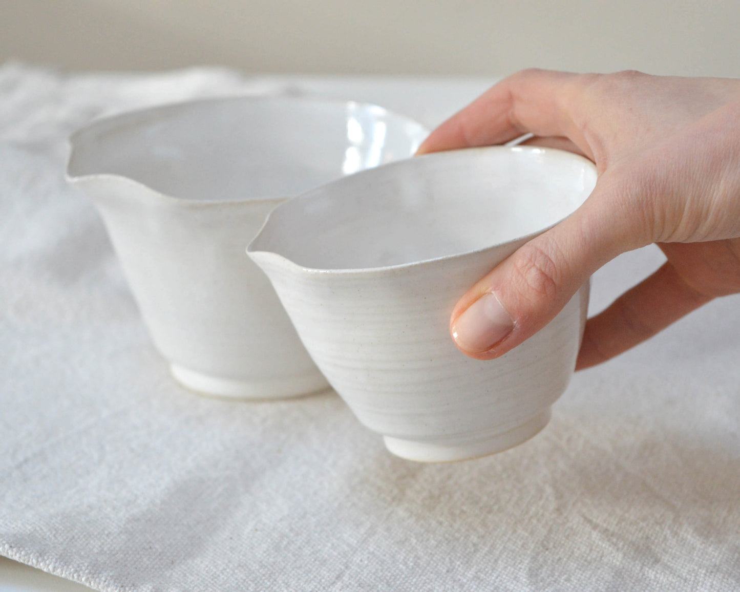 NUDE Ciotola con beccuccio Chawan in Ceramica per Matcha