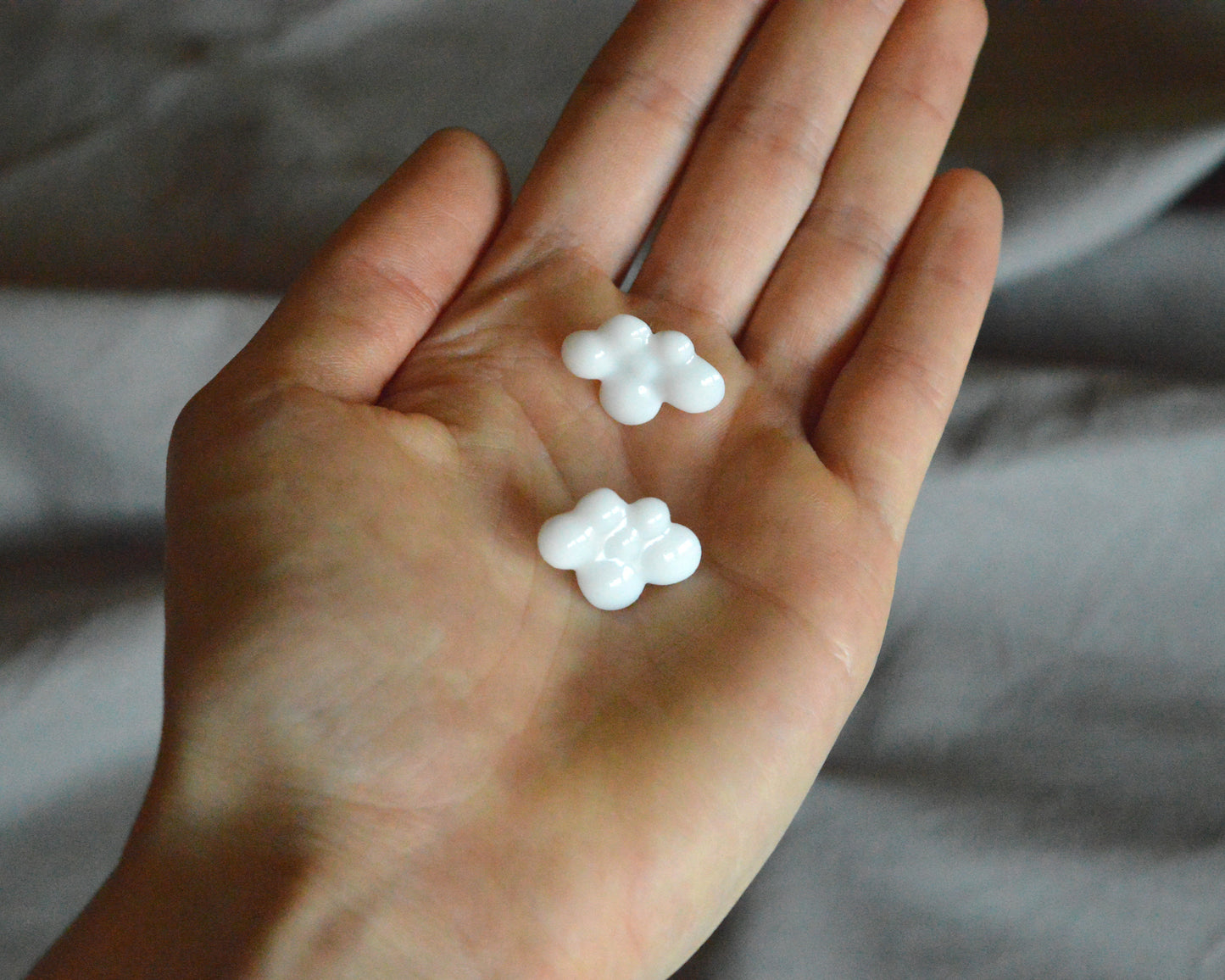 CLOUDS Small porcelain earrings