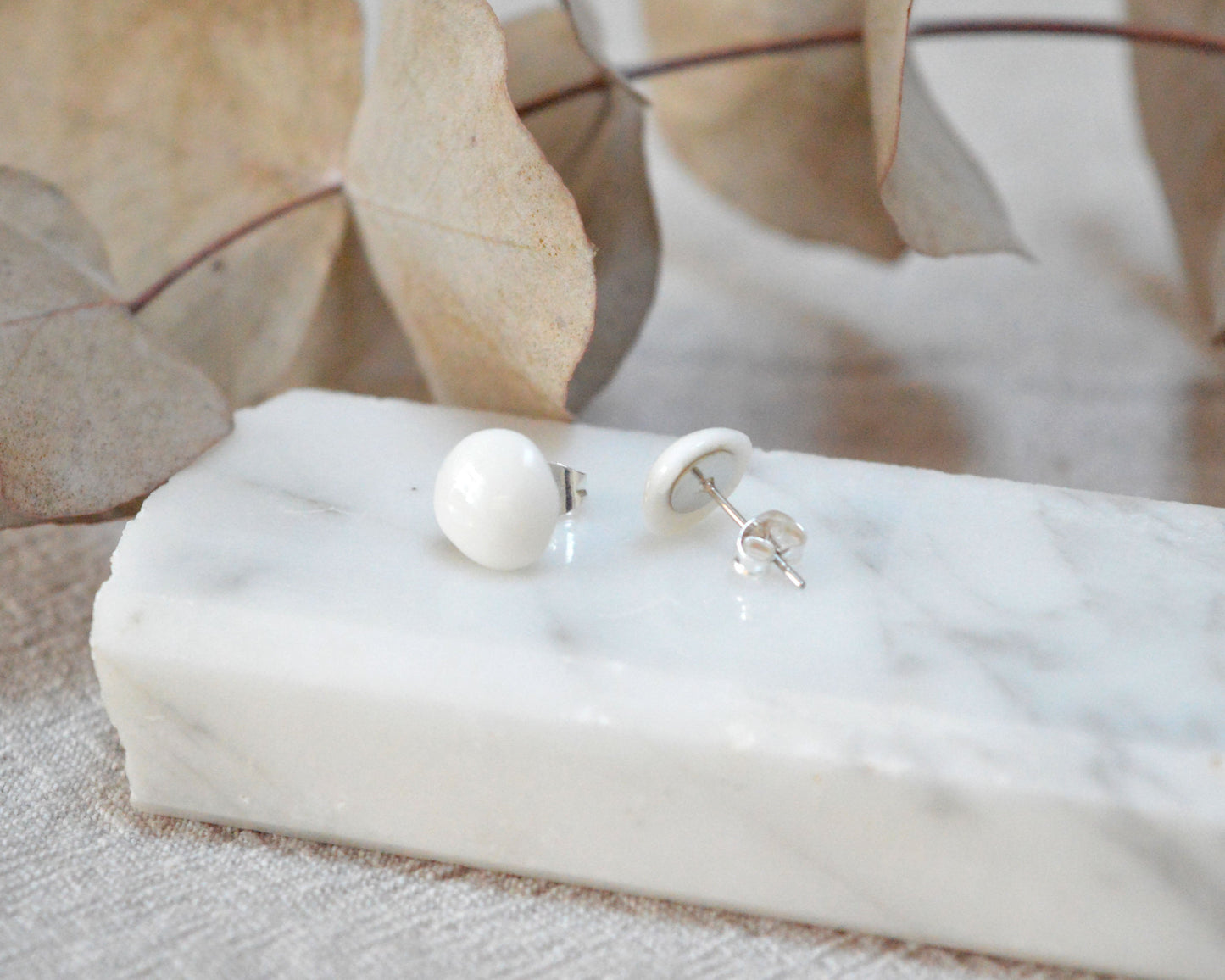 DROP Small porcelain earrings