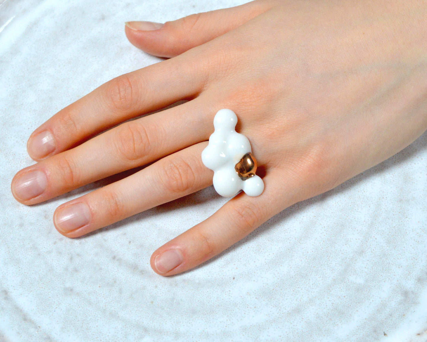 CLOUDS porcelain ring
