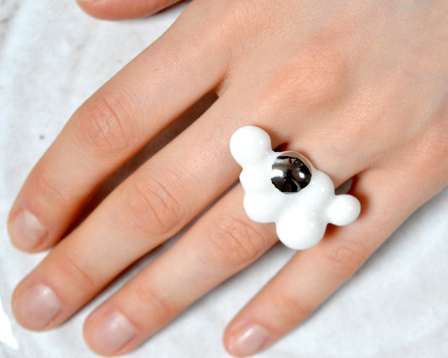 CLOUDS porcelain ring