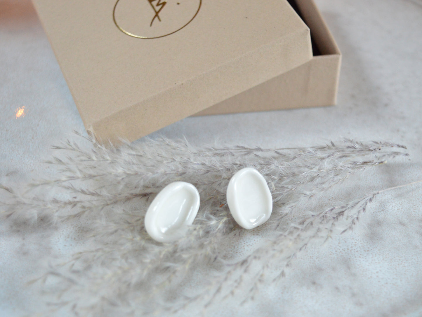 CORNICE Handmade Porcelain Stud Earrings