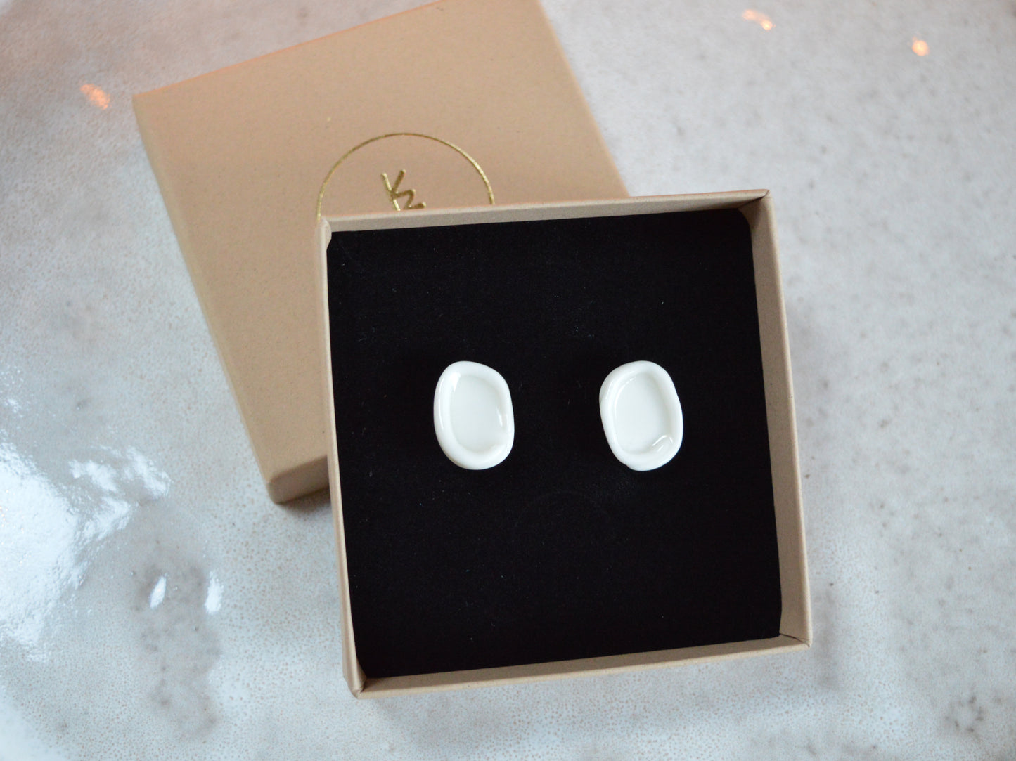 CORNICE Handmade Porcelain Stud Earrings