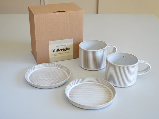 Millerighe Tazza Cappuccino & Piatto Gift Box per due