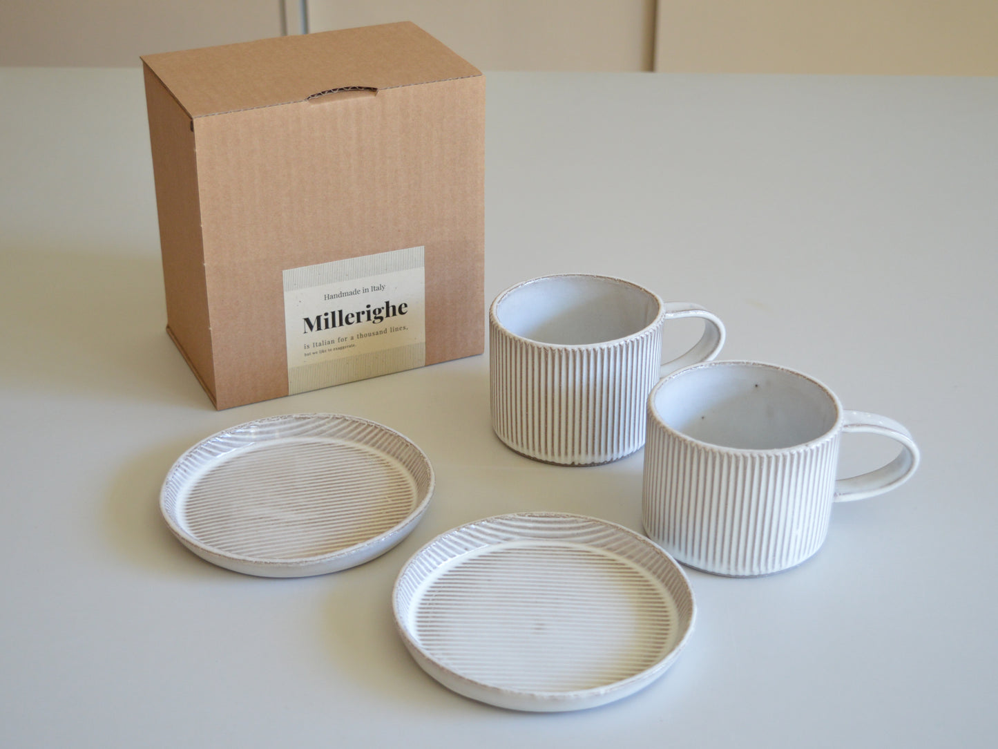 Millerighe Cappuccino Cup & Plate Set for 2 Gift Box