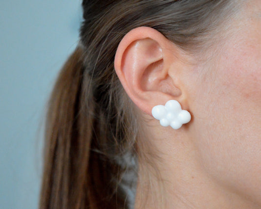 CLOUDS Small porcelain earrings
