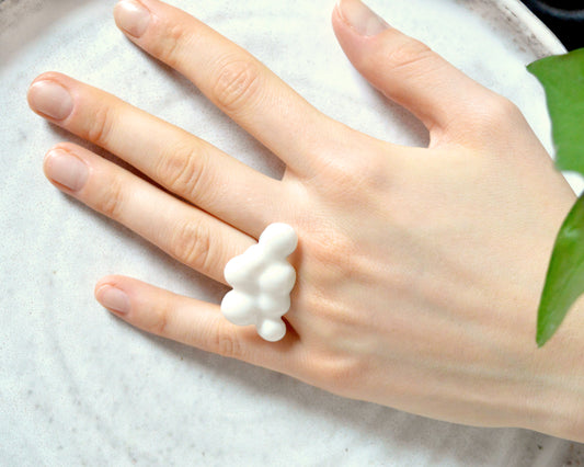 CLOUDS porcelain ring